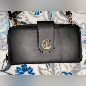black wallet crossbody bag